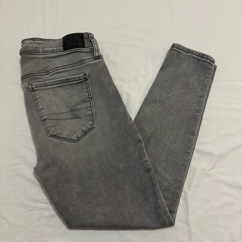 American Eagle Outfitters Gray Skinny Jeans Stretch Denim
